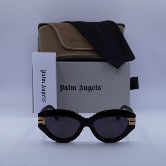 Palm Angels PERI10F MIRACLE 1007 Cat Eye Sunglasses - Black/Dark Grey - Picture 3 of 11